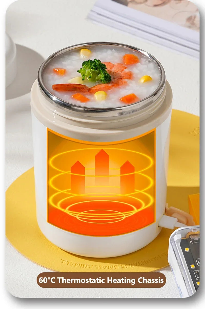 YourBrand Portable Electric Heating Lunch Box – Convenient On-the-Go Meal Warmer