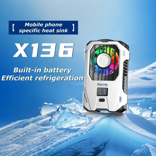 X136 Cooling Radiator – Built-in 2500mAh Battery with Digital Display