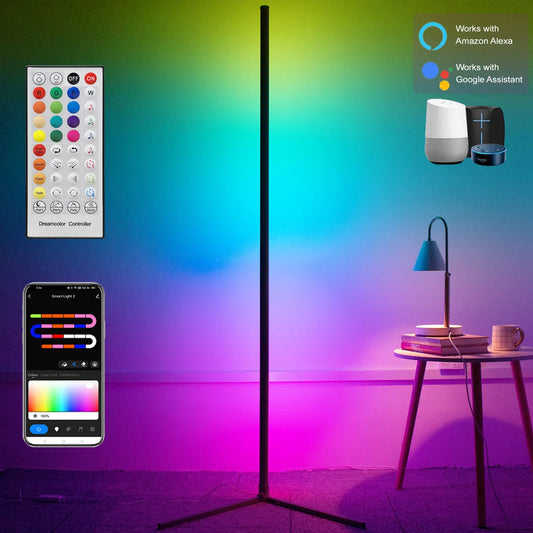 SmartHome Smart Corner Floor Lamp – 16 Million RGB Color Options